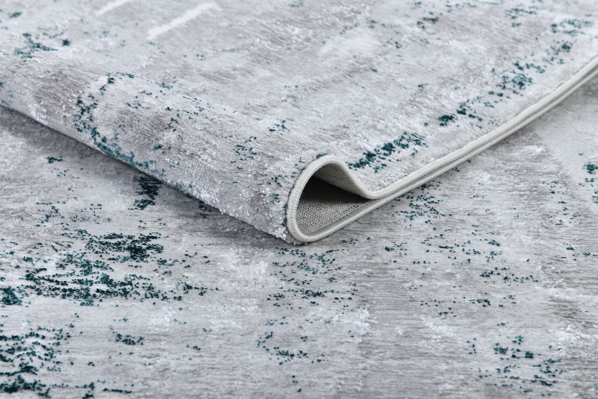 Modern Abstract Light Grey/Emerald